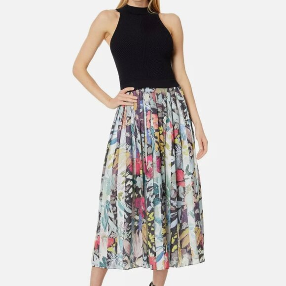 NWT  -- TED BAKER Corino Mockable Pleated Dress (Size 1) - Picture 2 of 5